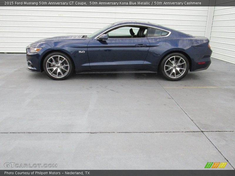 50th Anniversary Kona Blue Metallic / 50th Anniversary Cashmere 2015 Ford Mustang 50th Anniversary GT Coupe