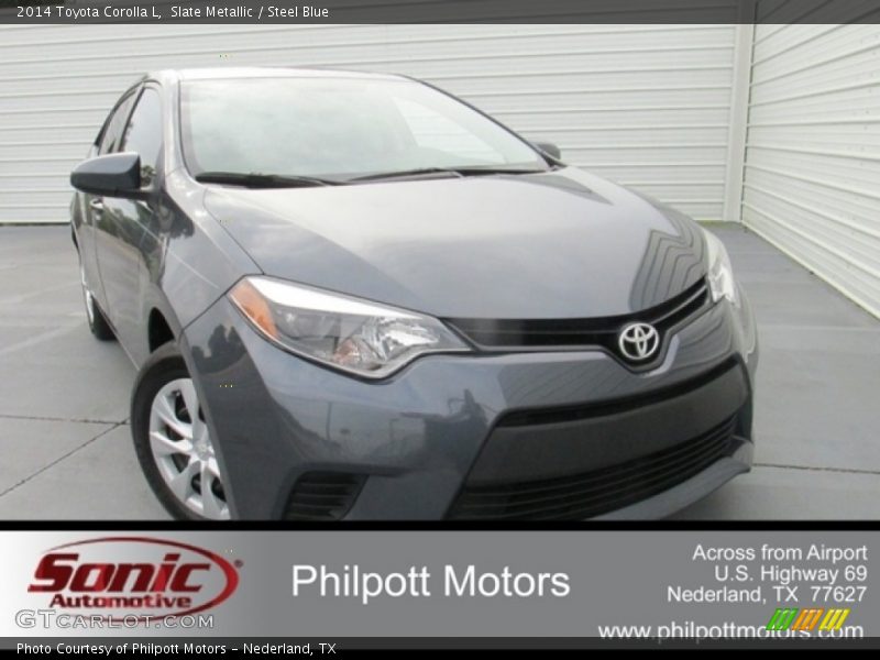 Slate Metallic / Steel Blue 2014 Toyota Corolla L