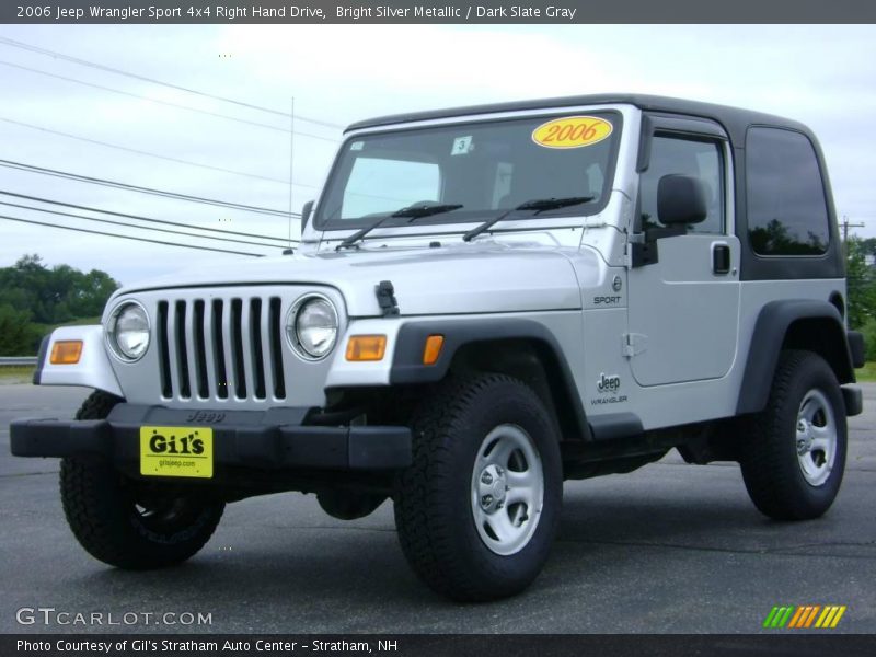 Bright Silver Metallic / Dark Slate Gray 2006 Jeep Wrangler Sport 4x4 Right Hand Drive