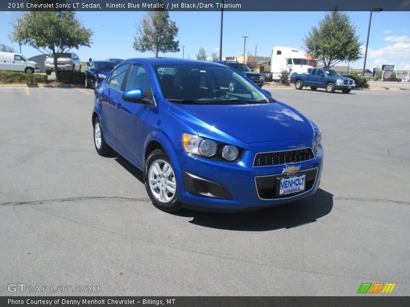 Kinetic Blue Metallic / Jet Black/Dark Titanium 2016 Chevrolet Sonic LT Sedan