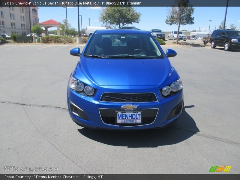 Kinetic Blue Metallic / Jet Black/Dark Titanium 2016 Chevrolet Sonic LT Sedan