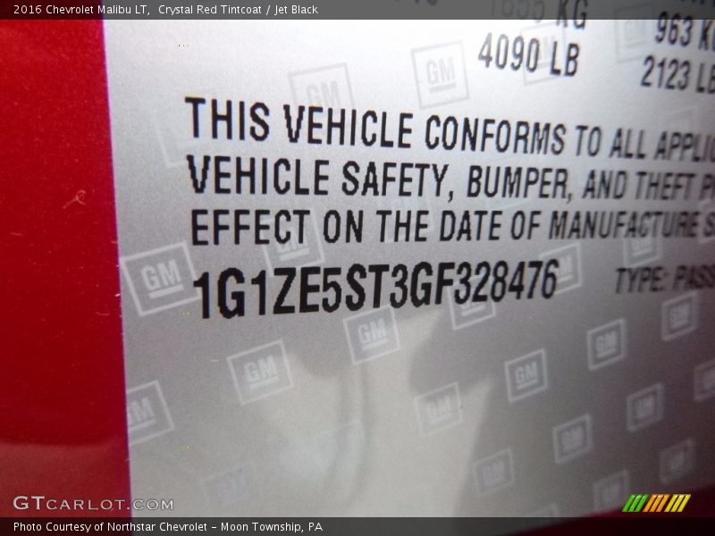 Crystal Red Tintcoat / Jet Black 2016 Chevrolet Malibu LT