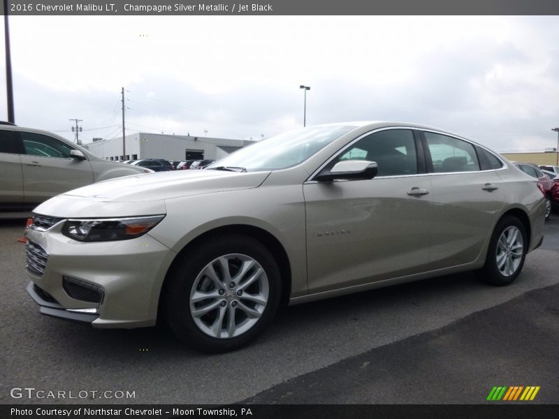 Champagne Silver Metallic / Jet Black 2016 Chevrolet Malibu LT