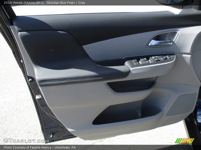 Obsidian Blue Pearl / Gray 2014 Honda Odyssey EX-L