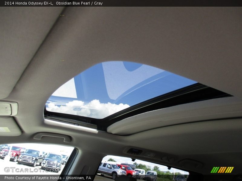 Obsidian Blue Pearl / Gray 2014 Honda Odyssey EX-L