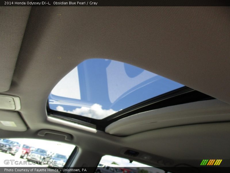 Obsidian Blue Pearl / Gray 2014 Honda Odyssey EX-L