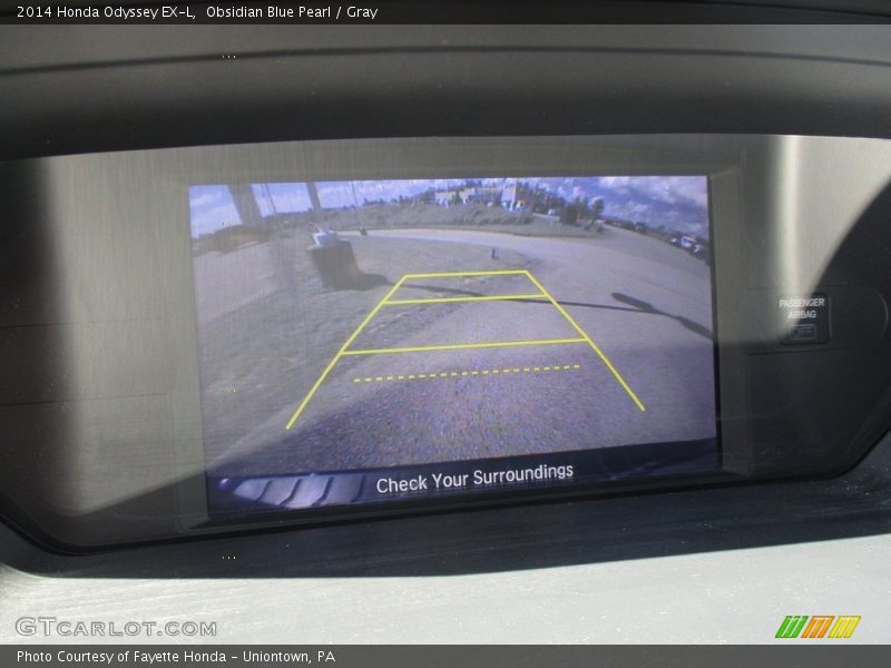 Obsidian Blue Pearl / Gray 2014 Honda Odyssey EX-L