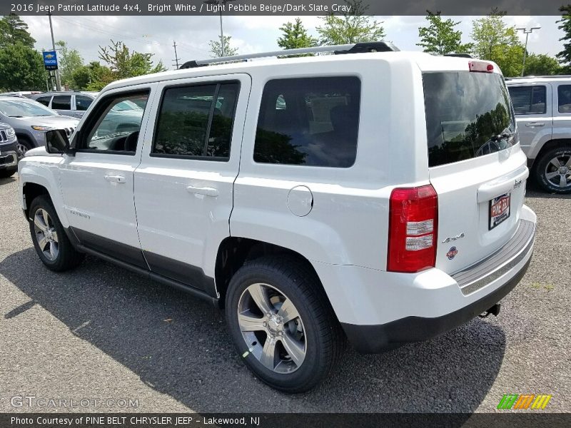 Bright White / Light Pebble Beige/Dark Slate Gray 2016 Jeep Patriot Latitude 4x4