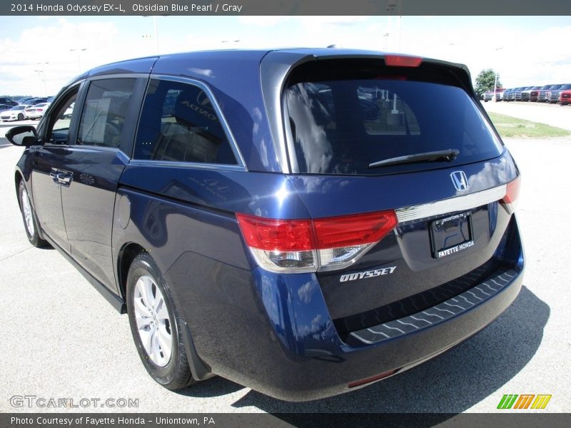 Obsidian Blue Pearl / Gray 2014 Honda Odyssey EX-L
