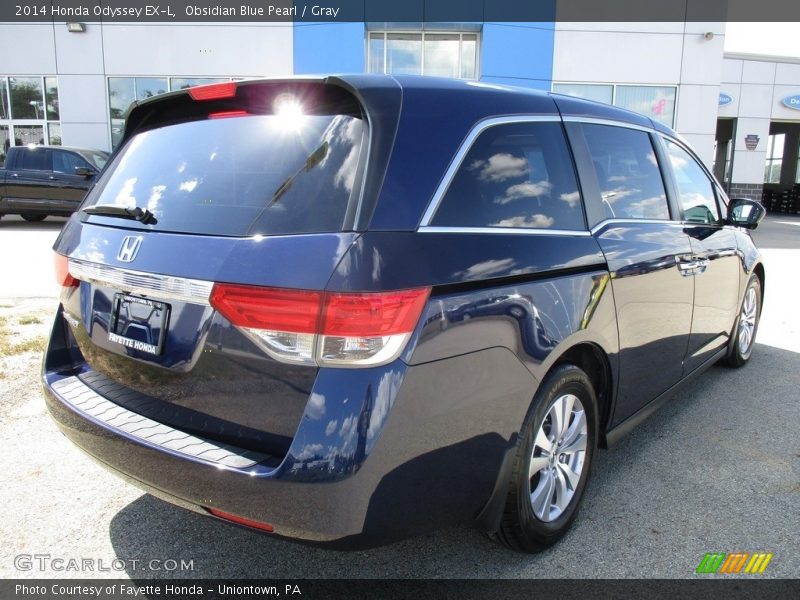 Obsidian Blue Pearl / Gray 2014 Honda Odyssey EX-L