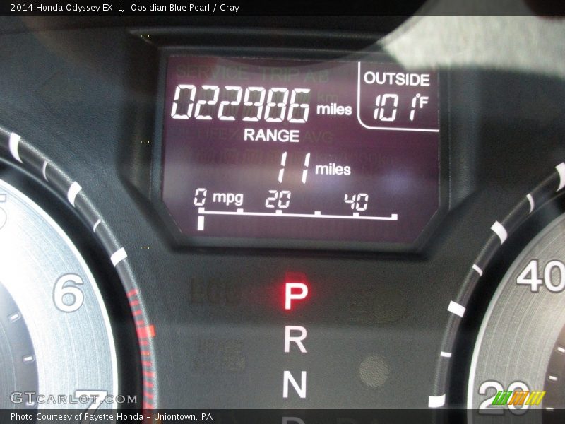 Obsidian Blue Pearl / Gray 2014 Honda Odyssey EX-L