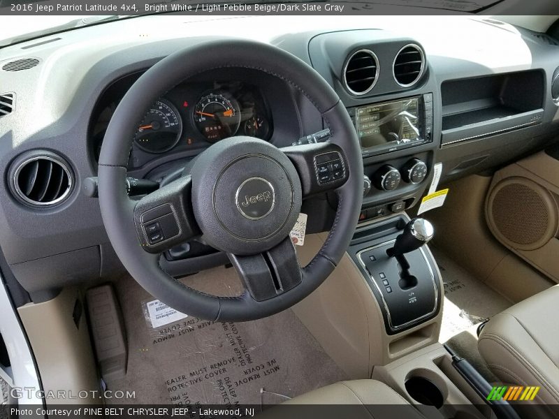 Bright White / Light Pebble Beige/Dark Slate Gray 2016 Jeep Patriot Latitude 4x4