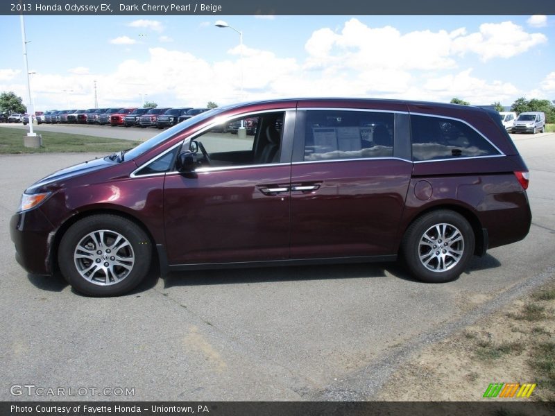 Dark Cherry Pearl / Beige 2013 Honda Odyssey EX