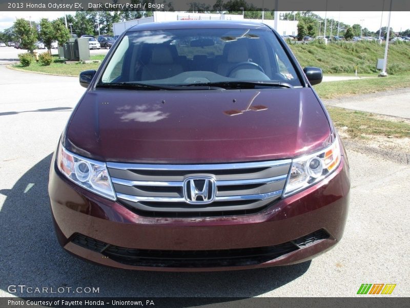 Dark Cherry Pearl / Beige 2013 Honda Odyssey EX