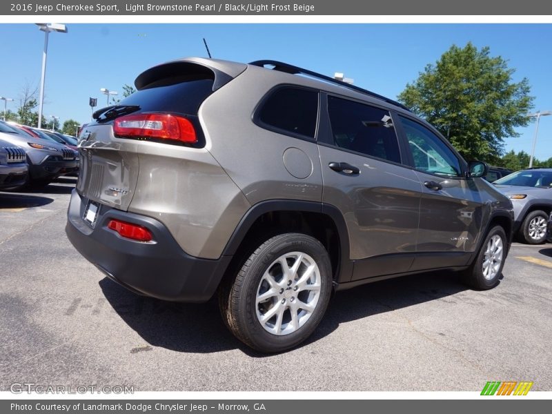 Light Brownstone Pearl / Black/Light Frost Beige 2016 Jeep Cherokee Sport