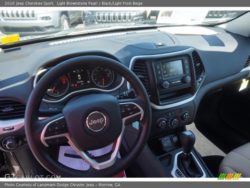 Light Brownstone Pearl / Black/Light Frost Beige 2016 Jeep Cherokee Sport