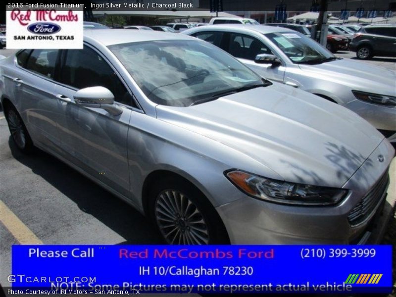 Ingot Silver Metallic / Charcoal Black 2016 Ford Fusion Titanium