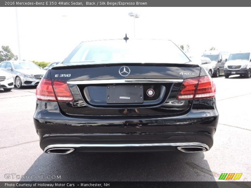 Black / Silk Beige/Espresso Brown 2016 Mercedes-Benz E 350 4Matic Sedan