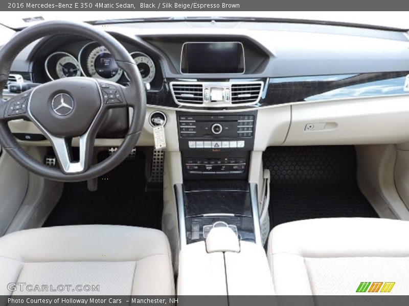Black / Silk Beige/Espresso Brown 2016 Mercedes-Benz E 350 4Matic Sedan