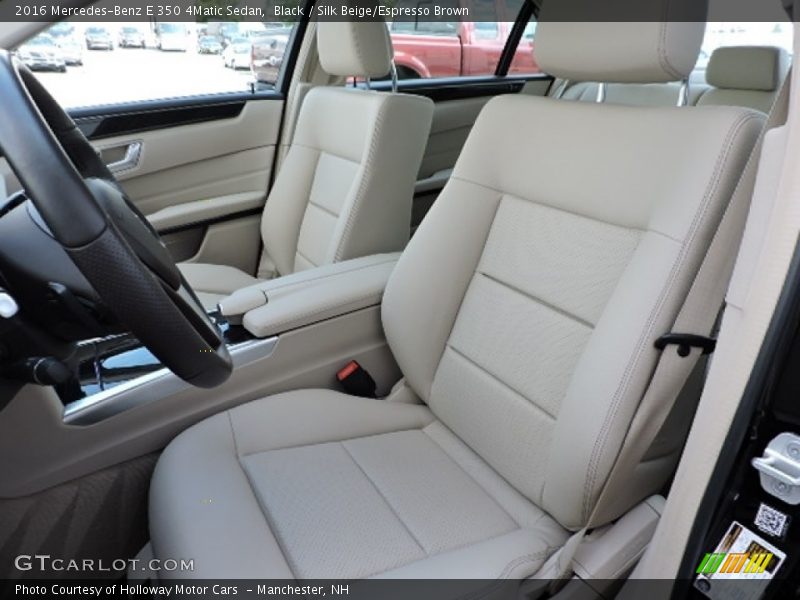 Black / Silk Beige/Espresso Brown 2016 Mercedes-Benz E 350 4Matic Sedan