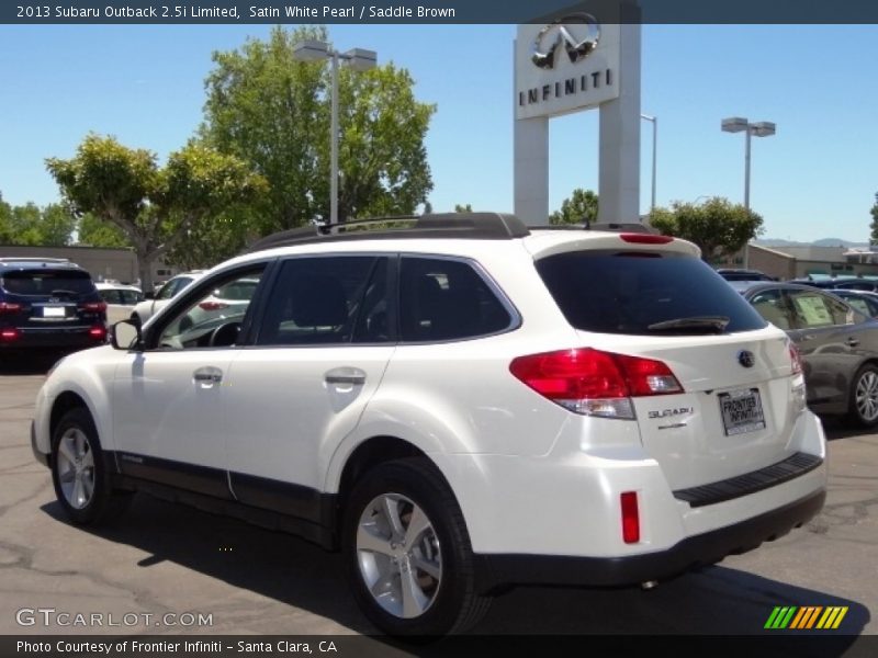 Satin White Pearl / Saddle Brown 2013 Subaru Outback 2.5i Limited