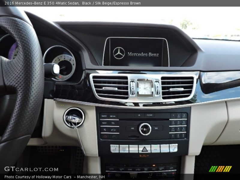 Black / Silk Beige/Espresso Brown 2016 Mercedes-Benz E 350 4Matic Sedan