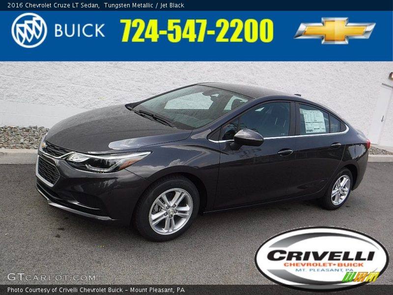 Tungsten Metallic / Jet Black 2016 Chevrolet Cruze LT Sedan