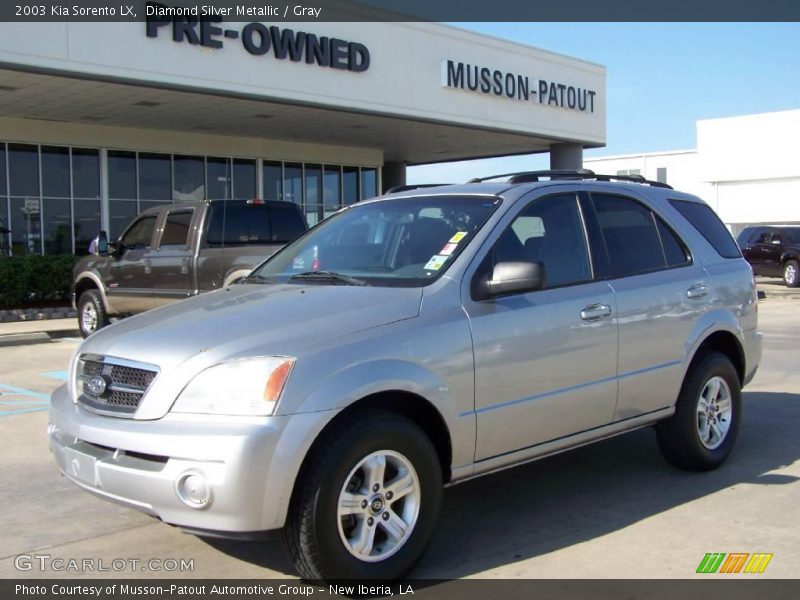 Diamond Silver Metallic / Gray 2003 Kia Sorento LX