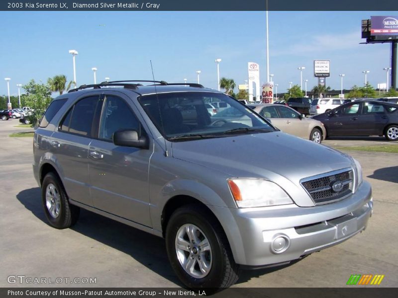 Diamond Silver Metallic / Gray 2003 Kia Sorento LX