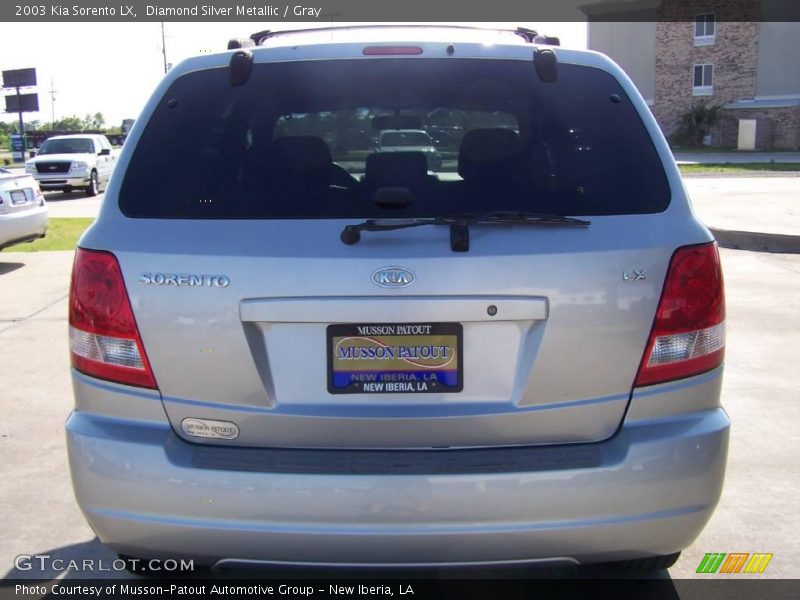 Diamond Silver Metallic / Gray 2003 Kia Sorento LX