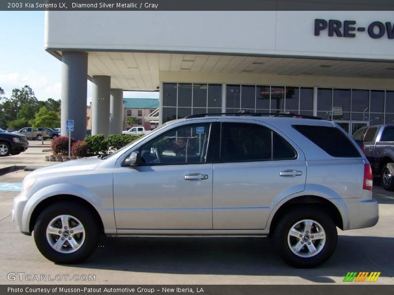 Diamond Silver Metallic / Gray 2003 Kia Sorento LX