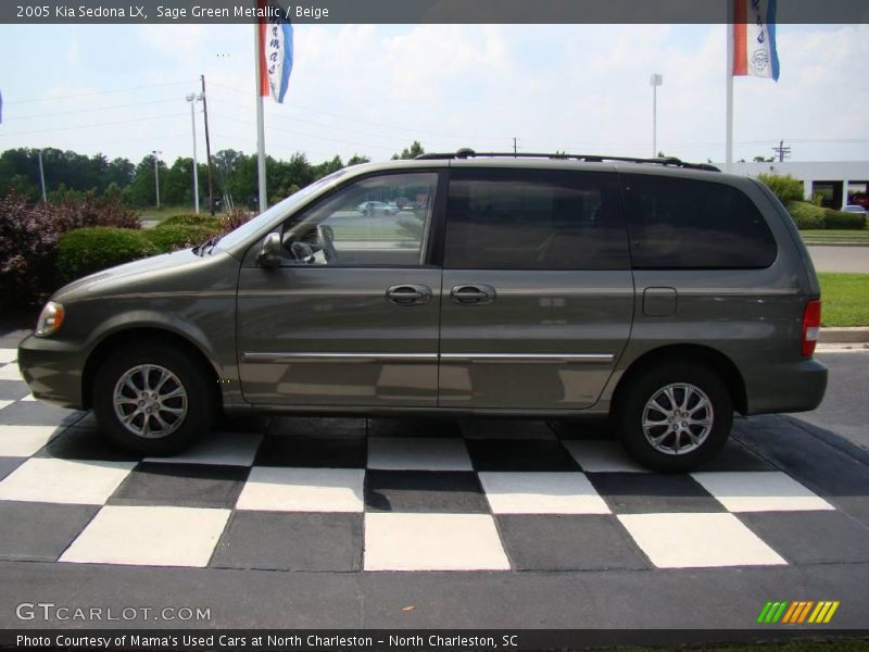 Sage Green Metallic / Beige 2005 Kia Sedona LX