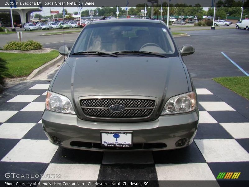 Sage Green Metallic / Beige 2005 Kia Sedona LX