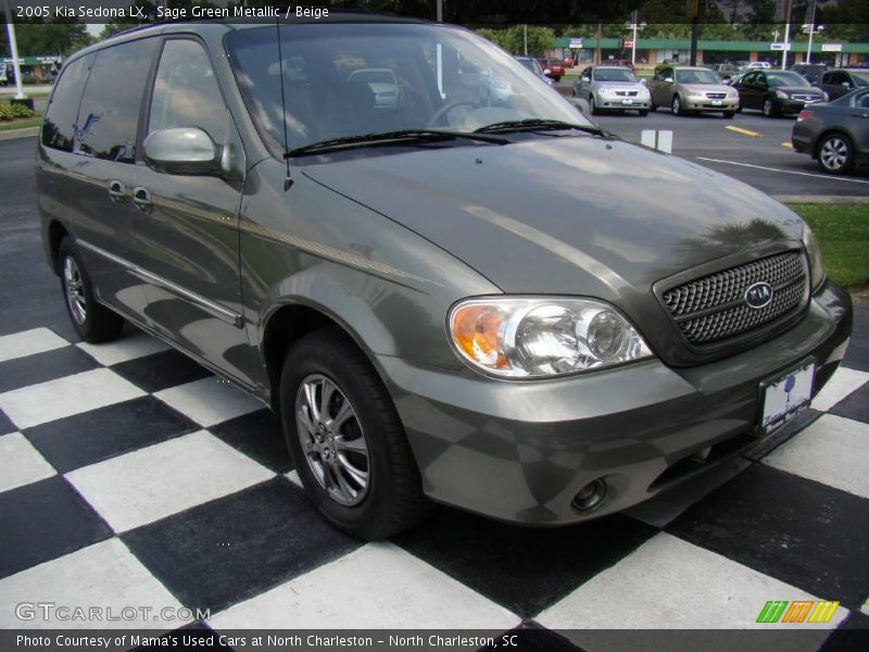 Sage Green Metallic / Beige 2005 Kia Sedona LX