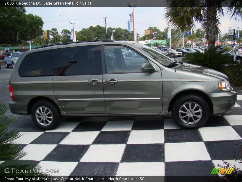 Sage Green Metallic / Beige 2005 Kia Sedona LX