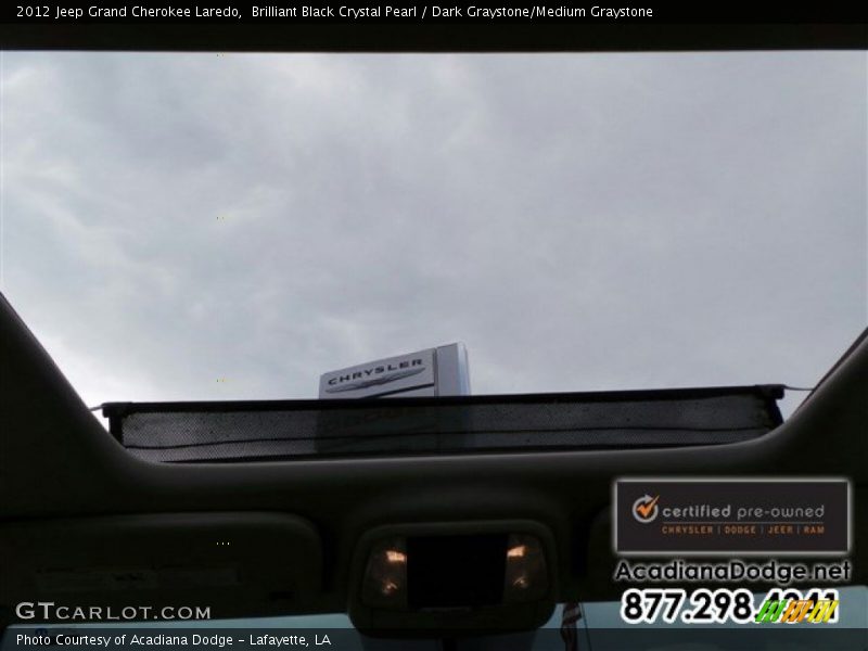 Brilliant Black Crystal Pearl / Dark Graystone/Medium Graystone 2012 Jeep Grand Cherokee Laredo