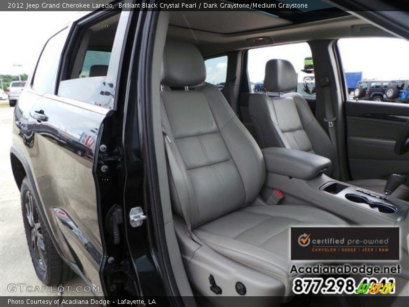Brilliant Black Crystal Pearl / Dark Graystone/Medium Graystone 2012 Jeep Grand Cherokee Laredo