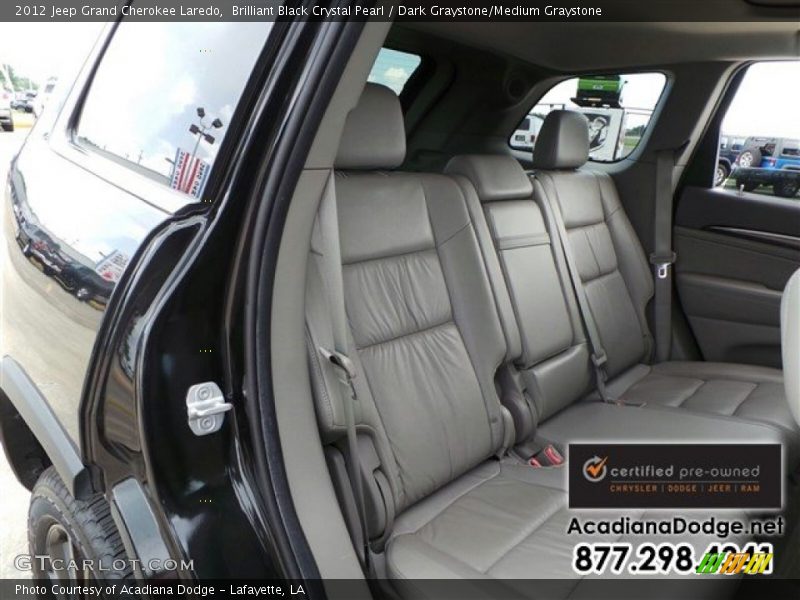 Brilliant Black Crystal Pearl / Dark Graystone/Medium Graystone 2012 Jeep Grand Cherokee Laredo
