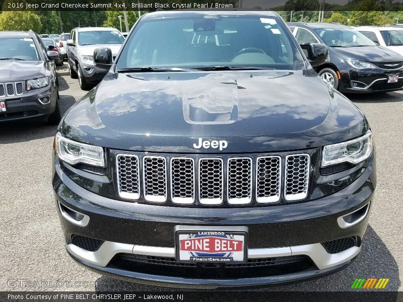Brilliant Black Crystal Pearl / Brown 2016 Jeep Grand Cherokee Summit 4x4