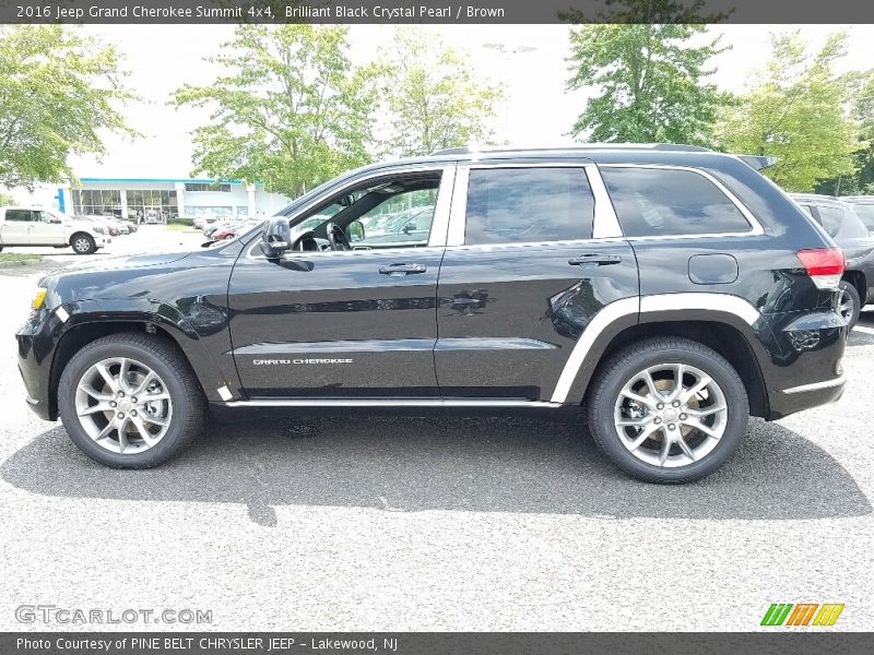 Brilliant Black Crystal Pearl / Brown 2016 Jeep Grand Cherokee Summit 4x4
