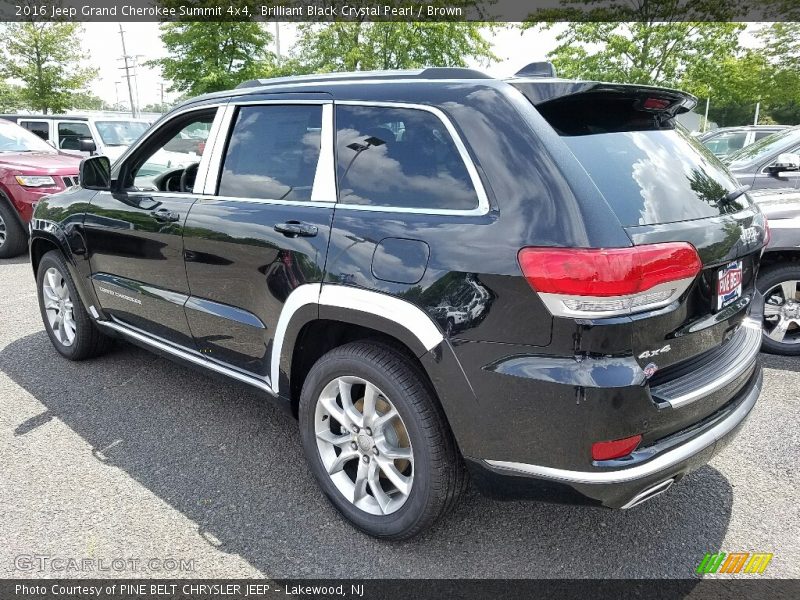 Brilliant Black Crystal Pearl / Brown 2016 Jeep Grand Cherokee Summit 4x4