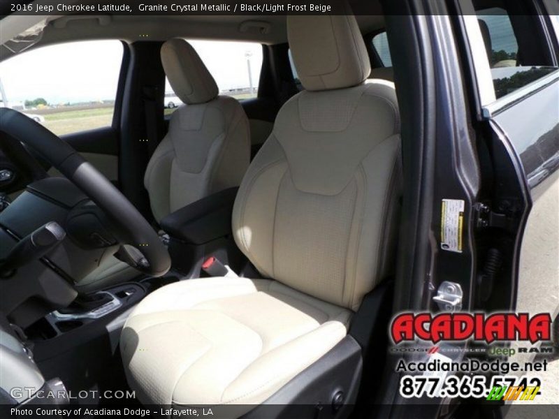 Granite Crystal Metallic / Black/Light Frost Beige 2016 Jeep Cherokee Latitude