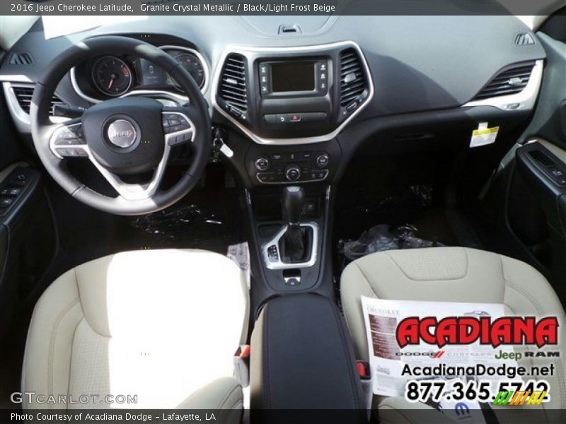 Granite Crystal Metallic / Black/Light Frost Beige 2016 Jeep Cherokee Latitude