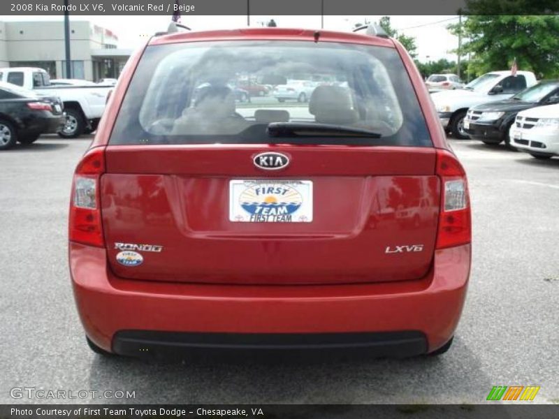 Volcanic Red / Beige 2008 Kia Rondo LX V6