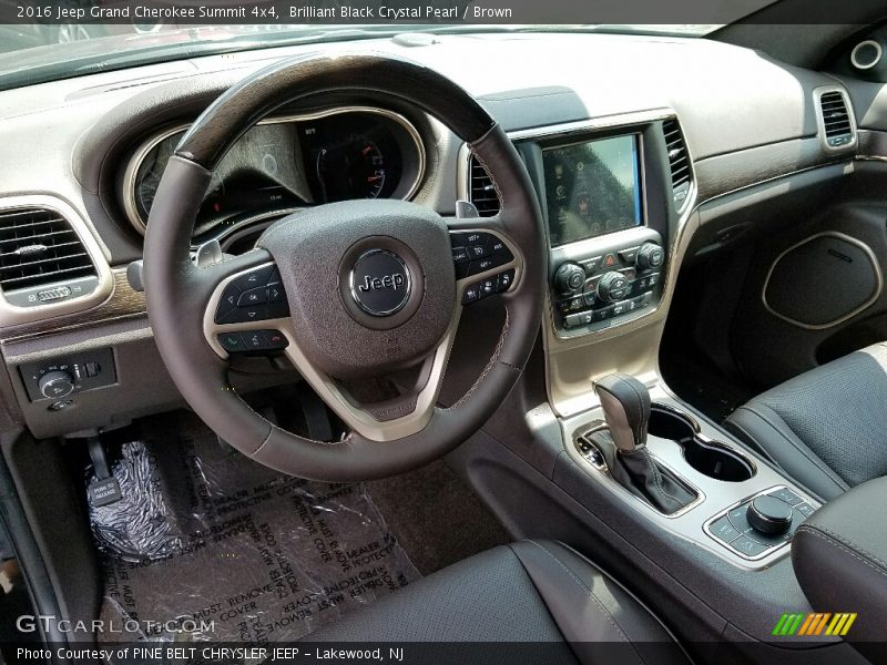 Brilliant Black Crystal Pearl / Brown 2016 Jeep Grand Cherokee Summit 4x4