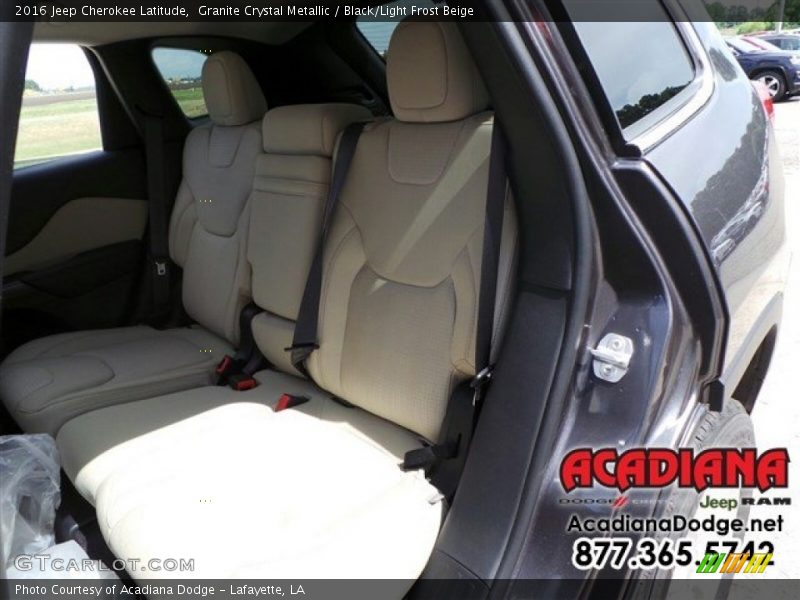 Granite Crystal Metallic / Black/Light Frost Beige 2016 Jeep Cherokee Latitude