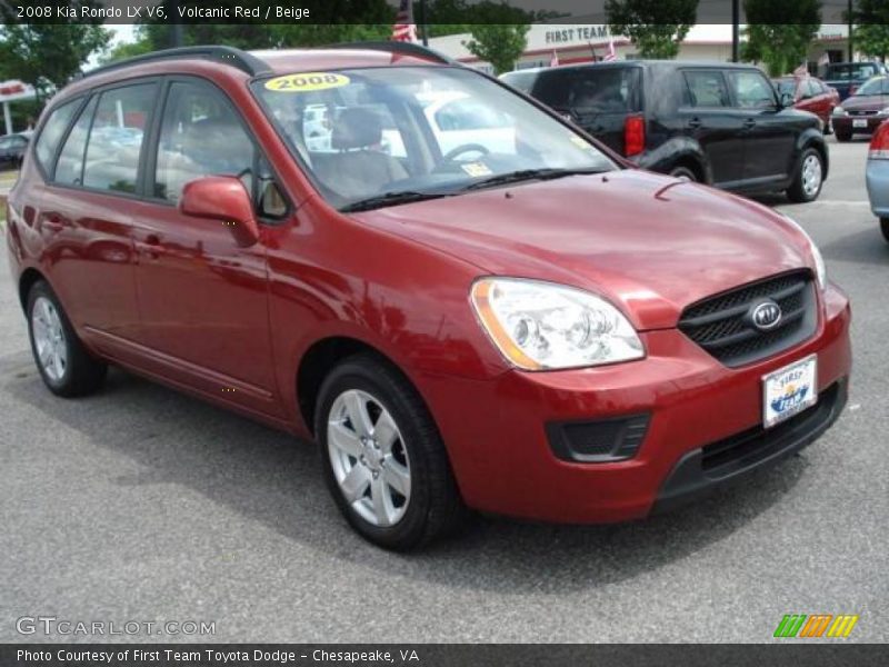 Volcanic Red / Beige 2008 Kia Rondo LX V6