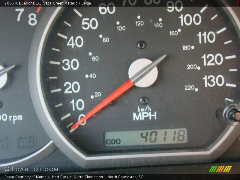 Sage Green Metallic / Beige 2005 Kia Sedona LX