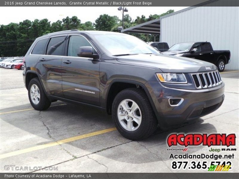 Granite Crystal Metallic / Black/Light Frost Beige 2016 Jeep Grand Cherokee Laredo