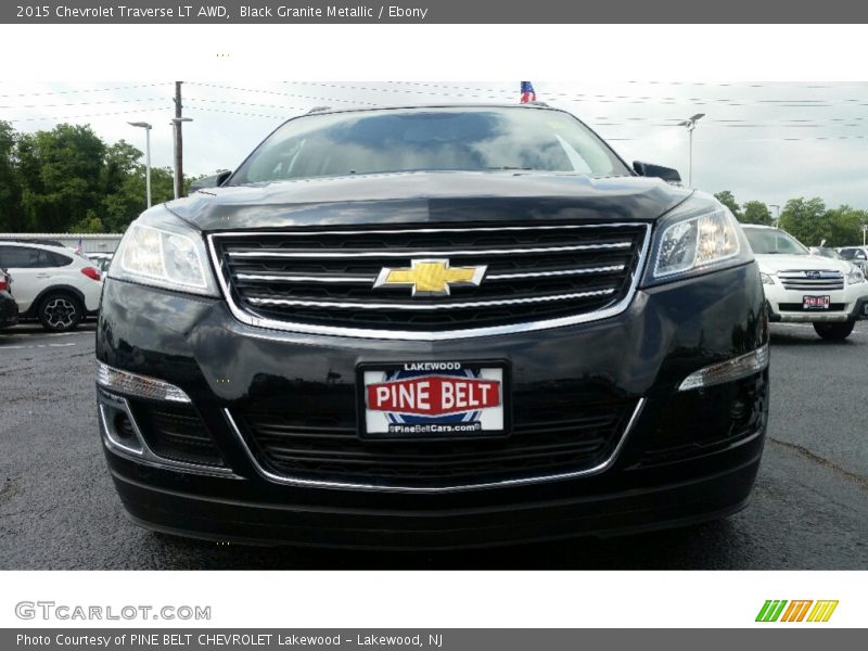 Black Granite Metallic / Ebony 2015 Chevrolet Traverse LT AWD